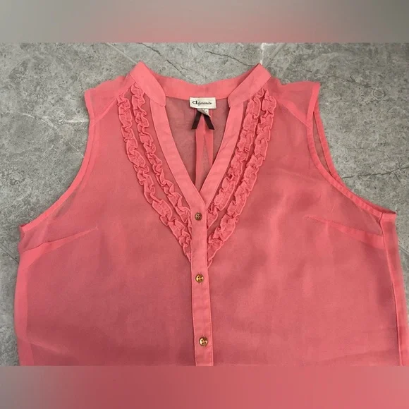 Pink Button Down Blouse - Picture 3 of 3